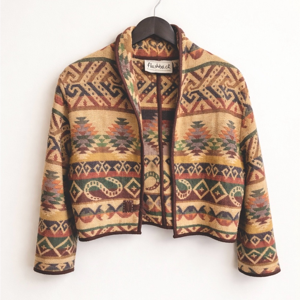 Vintage Flashback Southwestern Tapestry Jacket 🤎